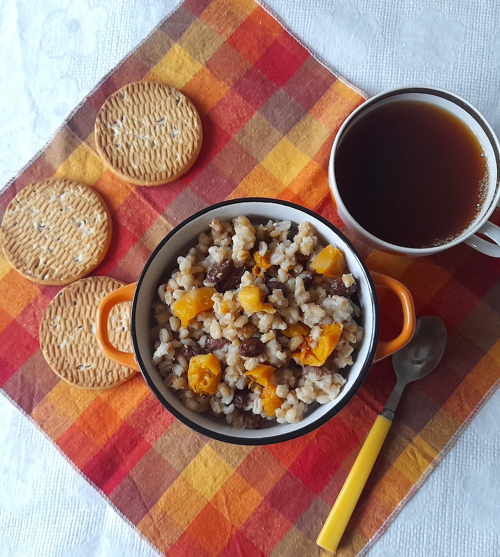 Перловая каша с изюмом и тыквой #постныйстол - пошаговый рецепт с фото ...