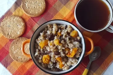 Перловая каша с изюмом и тыквой #постныйстол