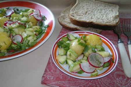 Фото к рецепту: Картофельный салат с овощами #постныйстол
