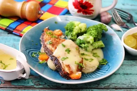 Запеченная рыба с картофельным соусом #постныйстол