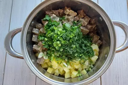 Окрошка с холодцом