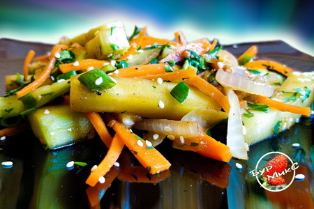 Фото к рецепту: Салат из кабачков