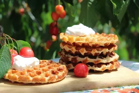 Вафли из творога и овсянки