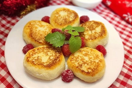 Recipe photo: Cottage cheese pancakes with rice flour and semolina