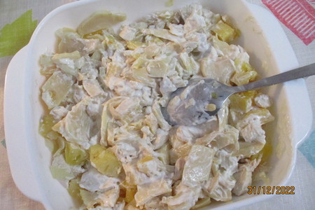 Recipe photo: Mushroom, chicken and pineapple salad