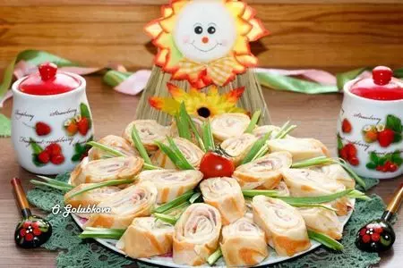 Блинные роллы с рыбой и сыром #масленица2023