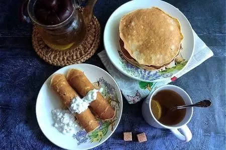 Блины с припёком из капусты "капустные творожные и совсем несложные" #масленица2023