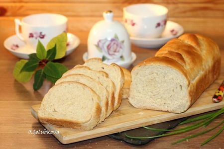 Фото к рецепту: Домашний хлеб в из двух видов муки
