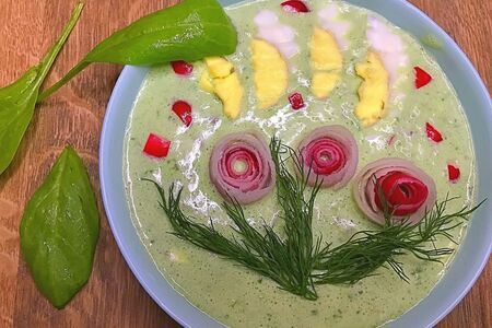 Recipe photo: Cold sorrel soup with feta