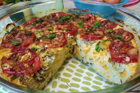 Фото к рецепту: Запеканка с кабачками и рисом