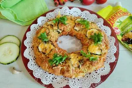 Закусочный рулет с цукини и сыром на гороховой муке#махеевъ