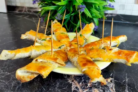 Мини круассаны без теста, с творожным сыром