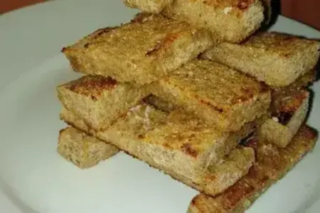 Гренки из белого хлеба