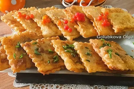 Творожные подушечки с грибной и творожной начинкой