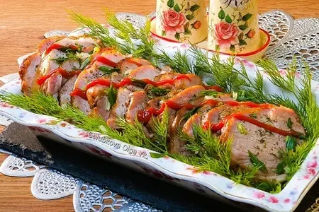 Мясо запечённое в пергаменте