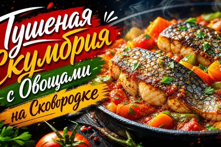 Тушеная скумбрия на сковородке