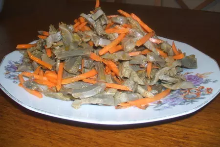 Салат из индюшинных сердечек