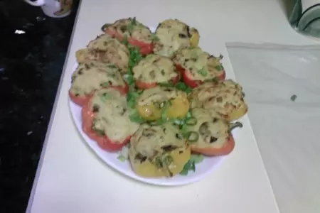 Перец фаршированый картошка с грибами