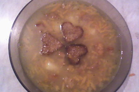 Суп "гороховый" со шкварками