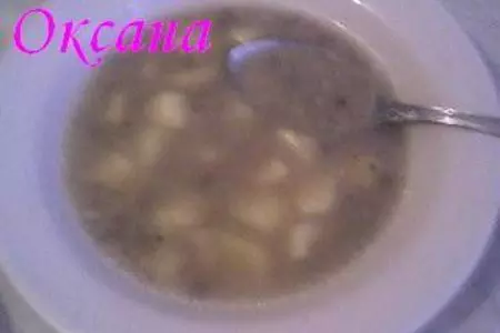 Суп-гуляш с шампиньонами.