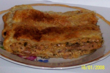 Пирог с мясом и капустой