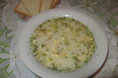 Сырный суп с сырной лапшой
