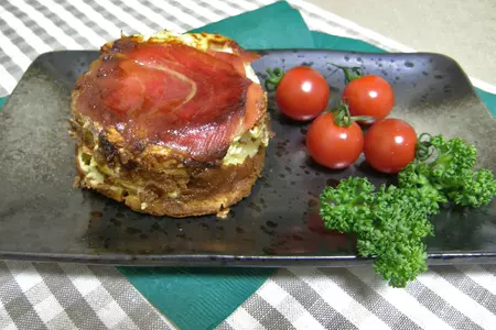 Картофельный куличик с сыром