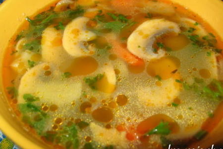Фото к рецепту: Грибной суп