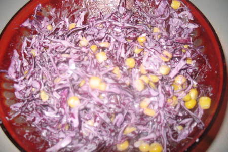 Фото к рецепту: Салат из синей капусты