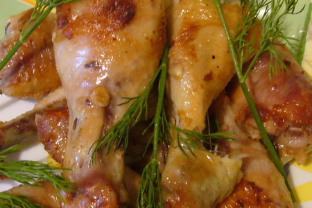 Фото к рецепту: Жареная куриная голень