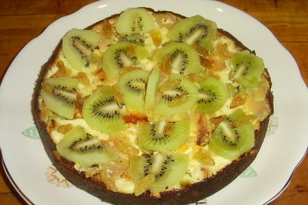 Фото к рецепту: Творожный десерт с фруктами