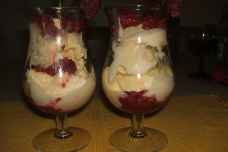 Фото к рецепту: Десерт"ванильное мороженное"