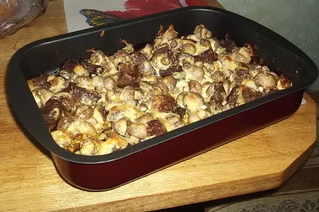 Телятина с лимоном и грибами