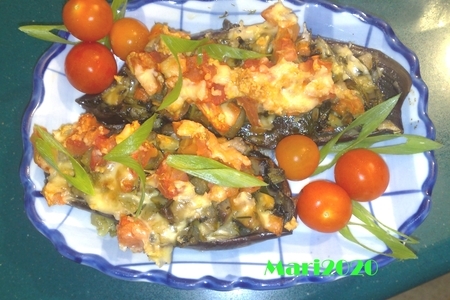 Фото к рецепту: Баклажаны,фаршированные овощами