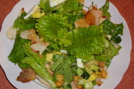 Салат овощная фантазия с лавашом