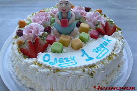Тортик на 1 годик (детенку-ляля,родителям-сладенькое)