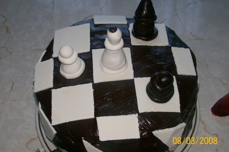 Фото к рецепту: Шахматный торт