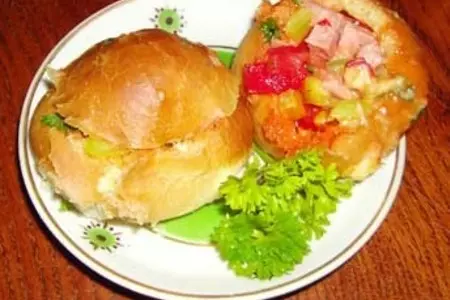 Пицца в "гнeздышке"