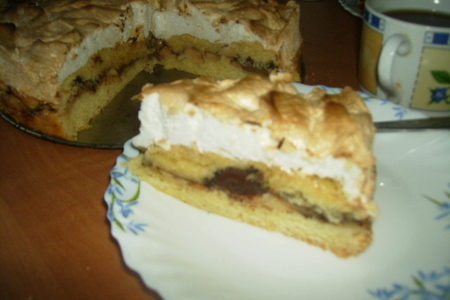 Пирог с яблоками и шоколадом