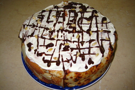 Фото к рецепту: Блинчатый сладкий пирог