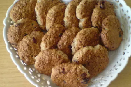 Овсяное печенье с сушеной клюквой