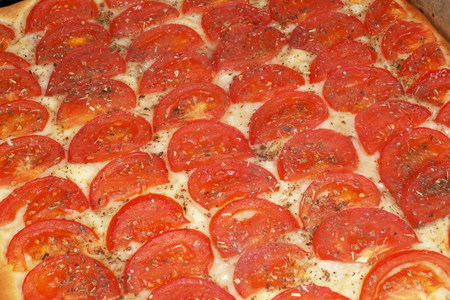 Фото к рецепту: Фокачча со свежими томатами