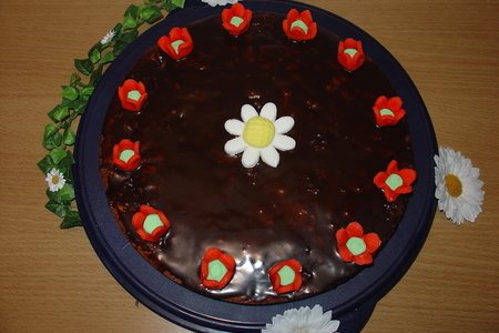 Французский шоколадный пирог „tarte au chocolat“.