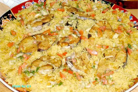Cаядия плов из рыбы