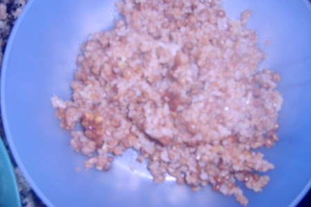 Фото к рецепту: Мжадарра – плов из чечевицы с булугуром(.рисом)