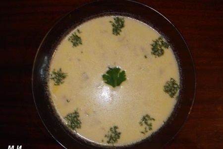Сливочный суп с вешенками
