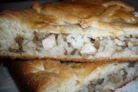Фото к рецепту: Пирог для бульона а-ля ленивый «курник»