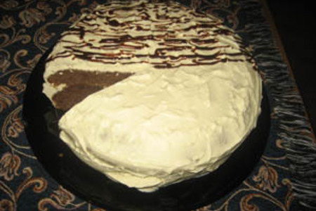 Торт с какао и заварным кремом