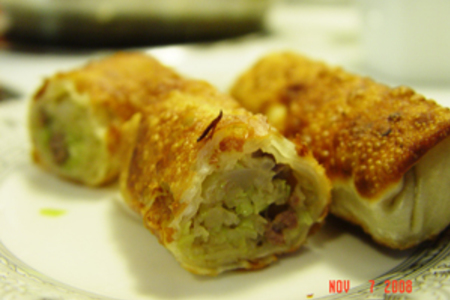 Фото к рецепту: "spring rolls" или китайские блинчики с капустой