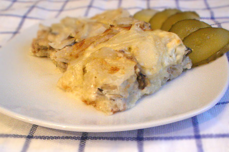 Фото к рецепту: Картофельная запеканка с анчоусами